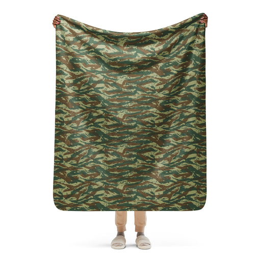 Lizard Greek Woodland CAMO Sherpa Blanket - 50″×60″