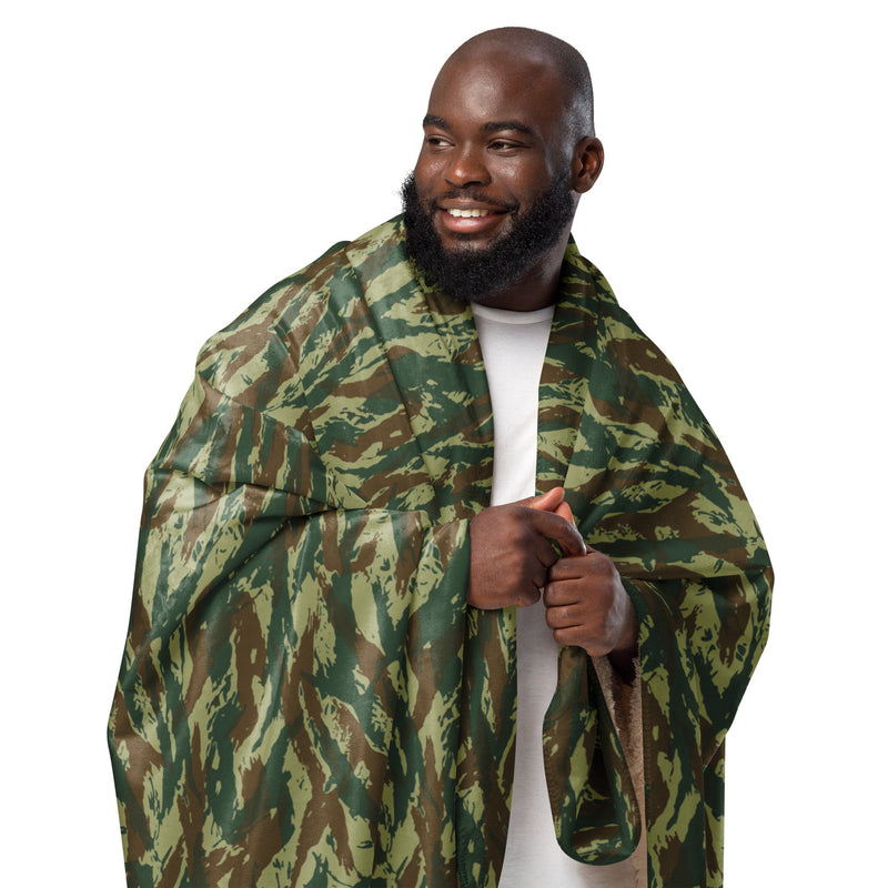 Lizard Greek Woodland CAMO Sherpa Blanket