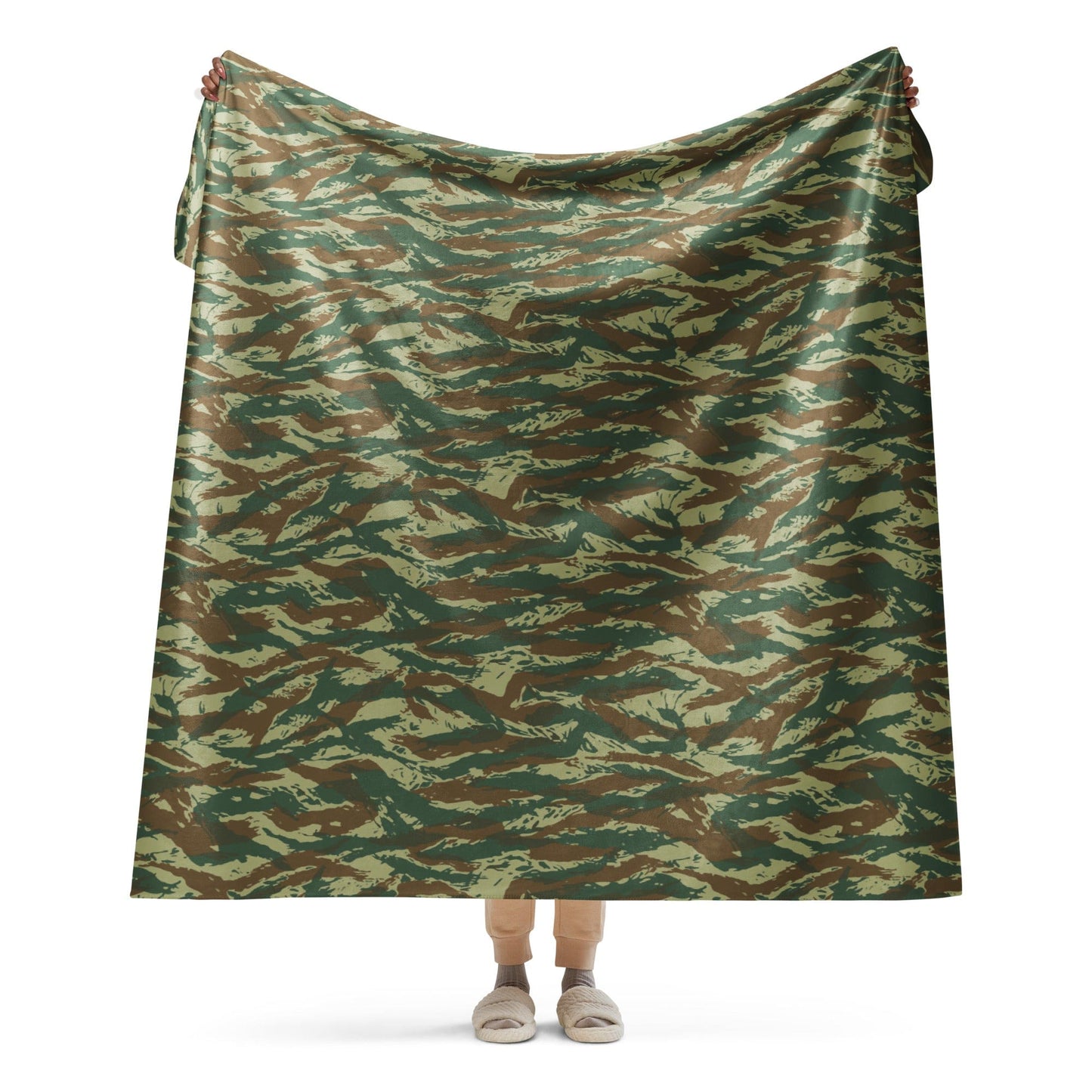 Greek Lizard CAMO Sherpa blanket - 60″×80″ - Blankets