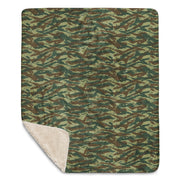Lizard Greek Woodland CAMO Sherpa Blanket