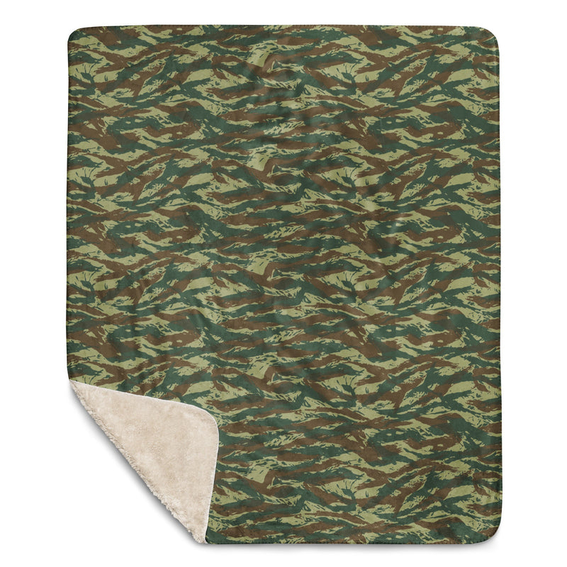 Lizard Greek Woodland CAMO Sherpa Blanket