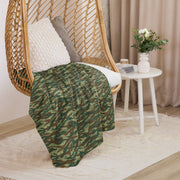 Lizard Greek Woodland CAMO Sherpa Blanket