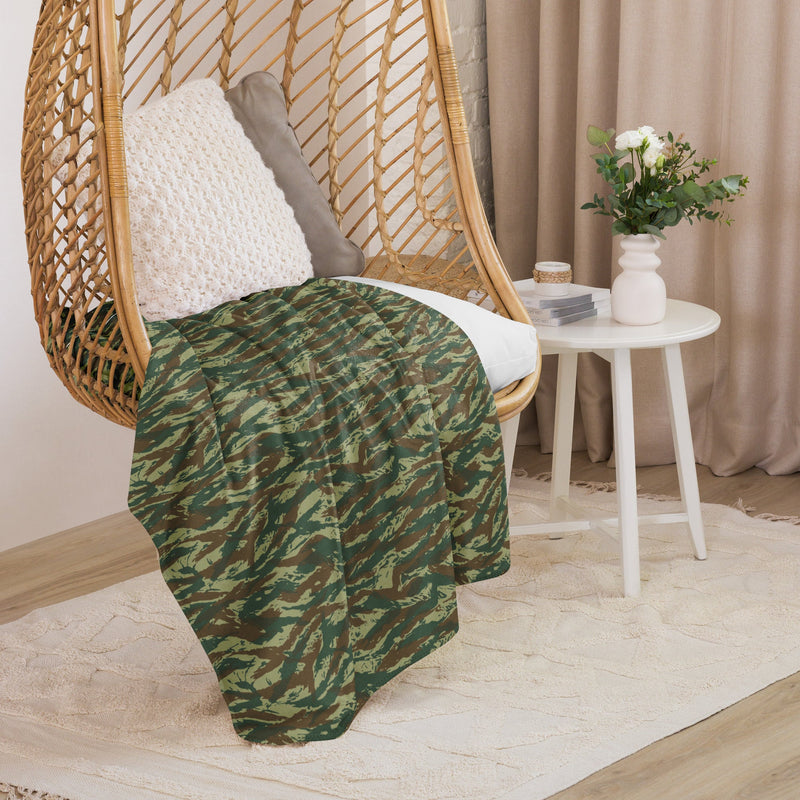 Lizard Greek Woodland CAMO Sherpa Blanket