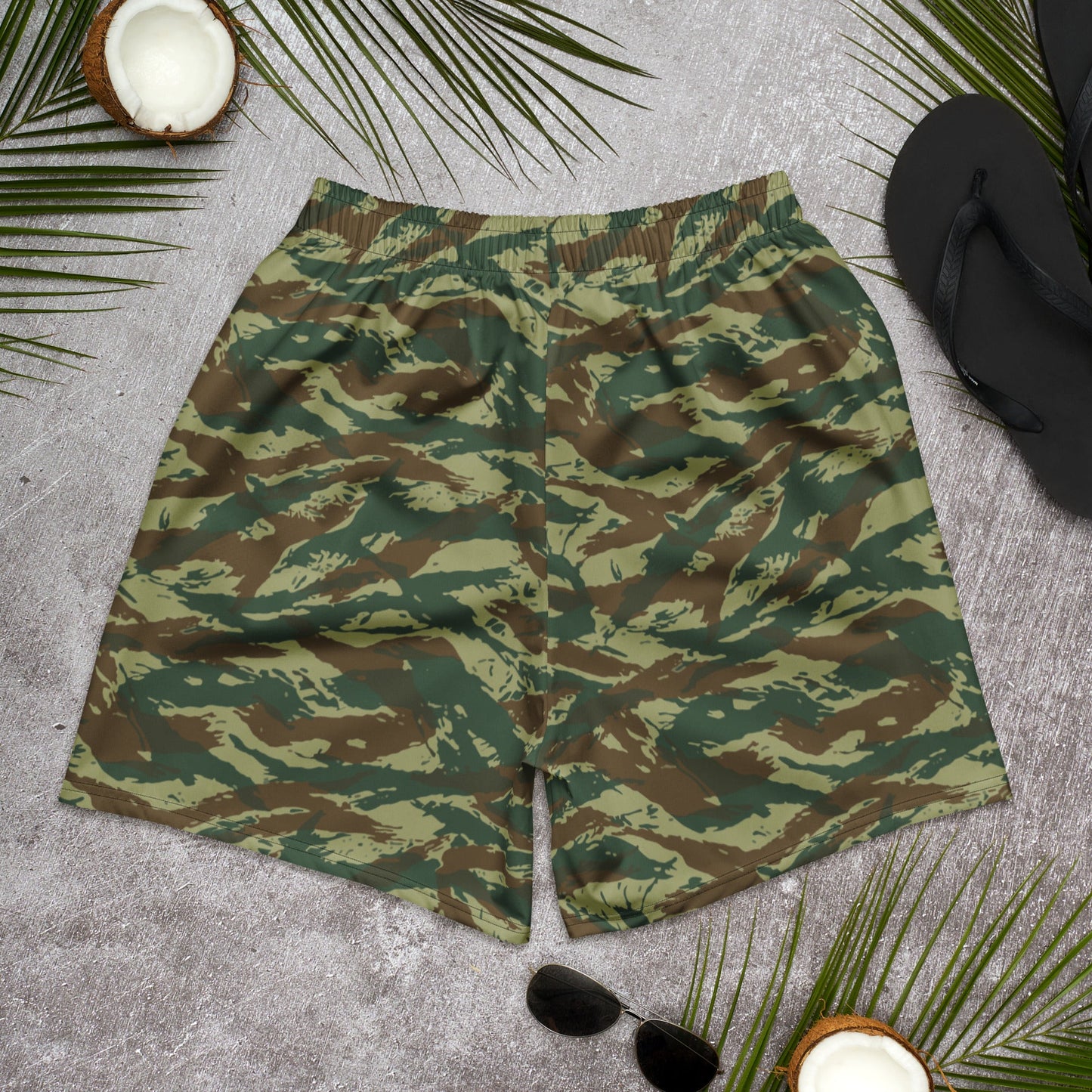 Greek Lizard CAMO Unisex Athletic Long Shorts