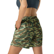Lizard Greek Woodland CAMO Unisex Athletic Long Shorts