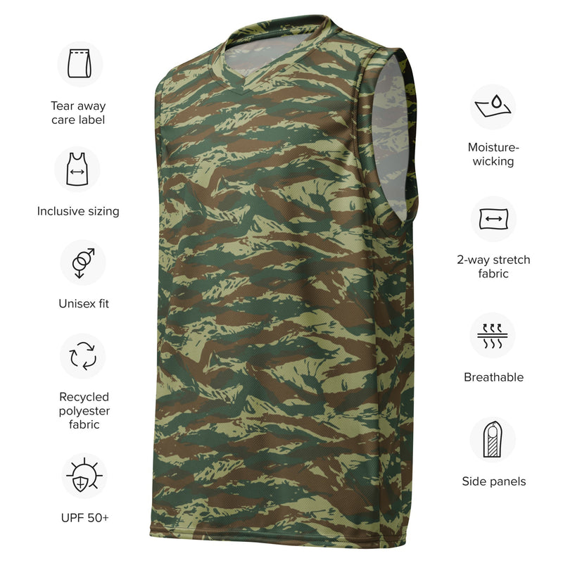 Lizard Greek Woodland CAMO Unisex Basketball Jersey