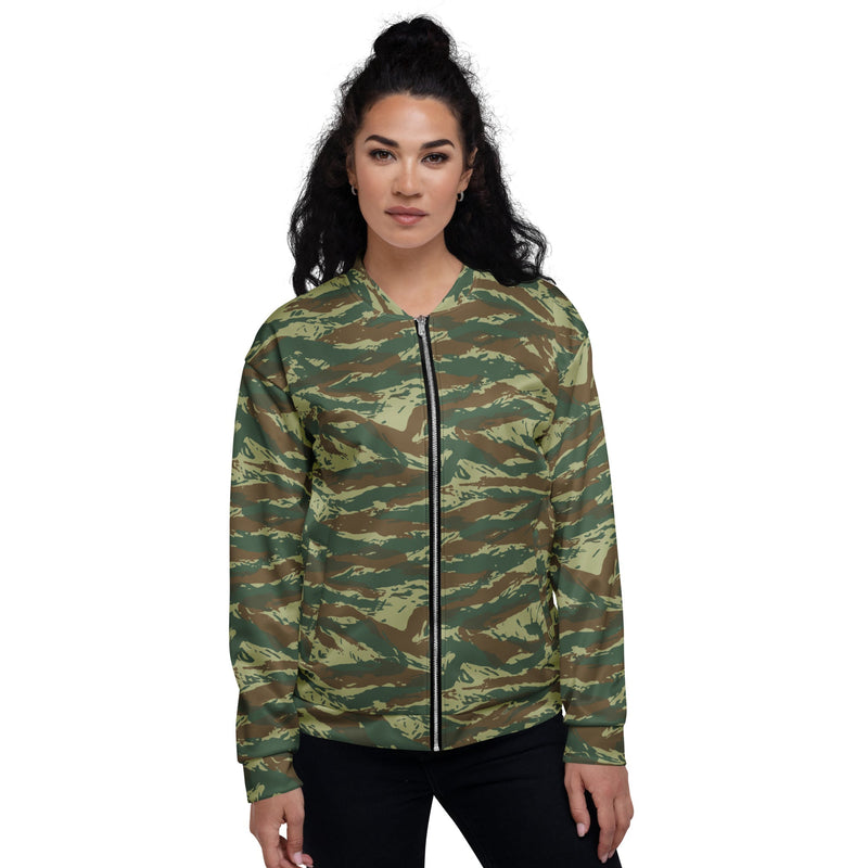 Lizard Greek Woodland CAMO Unisex Bomber Jacket
