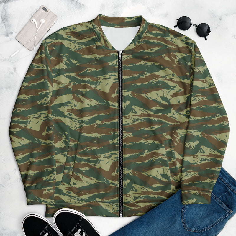 Lizard Greek Woodland CAMO Unisex Bomber Jacket