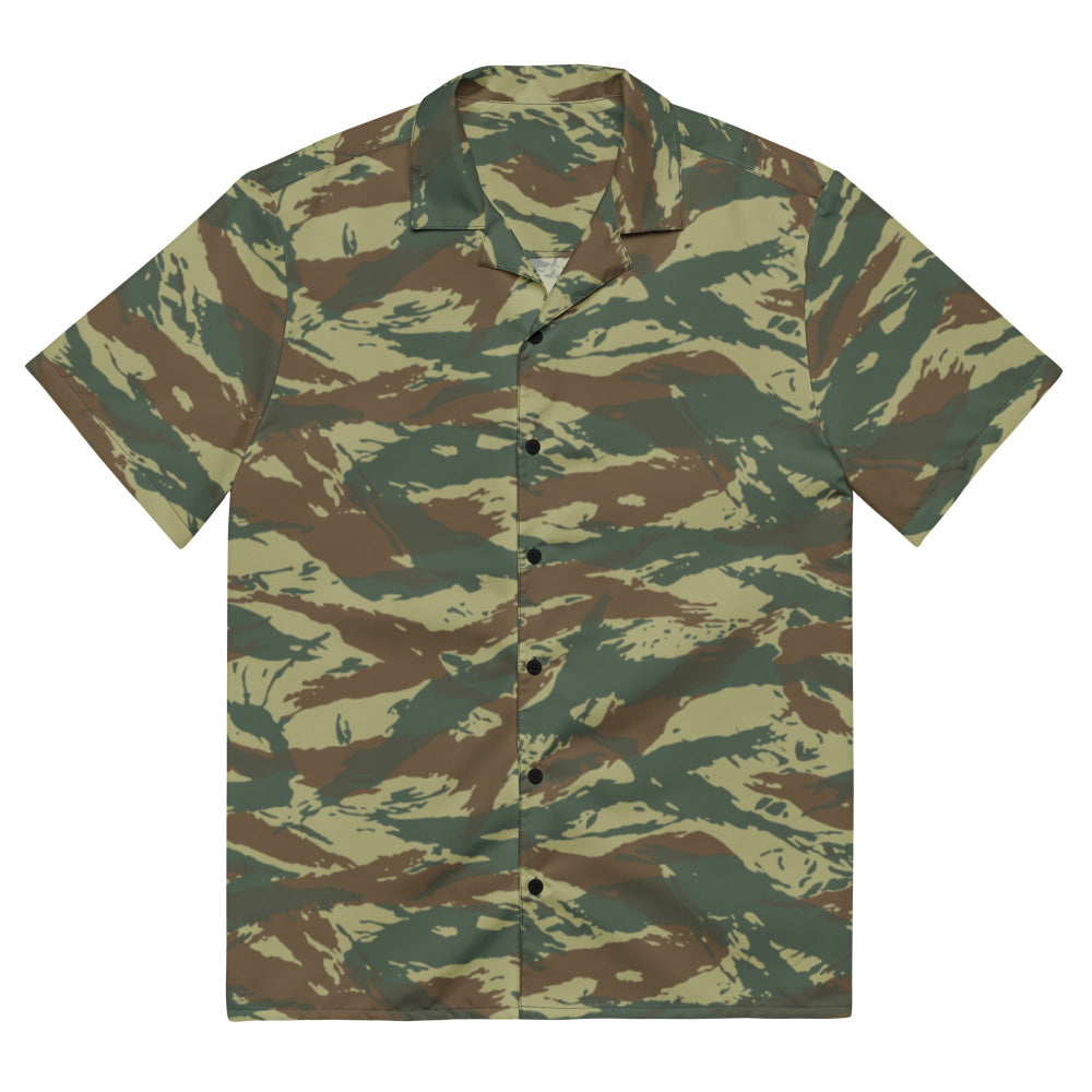 Greek Lizard CAMO Unisex button shirt - 2XS - Button Shirt