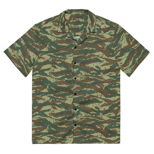 Lizard Greek Woodland CAMO Unisex Short-Sleeve Button Shirt - 2XS - Button-Up