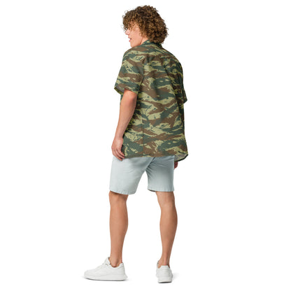 Greek Lizard CAMO Unisex button shirt - Button Shirt