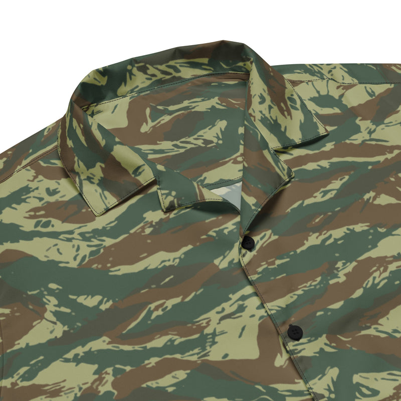 Lizard Greek Woodland CAMO Unisex Short-Sleeve Button Shirt - Button-Up