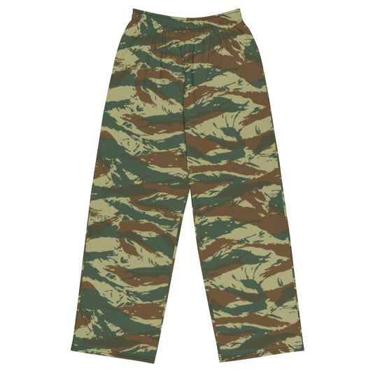 Greek Lizard CAMO unisex wide-leg pants - 2XS - Unisex Wide-Leg Pants