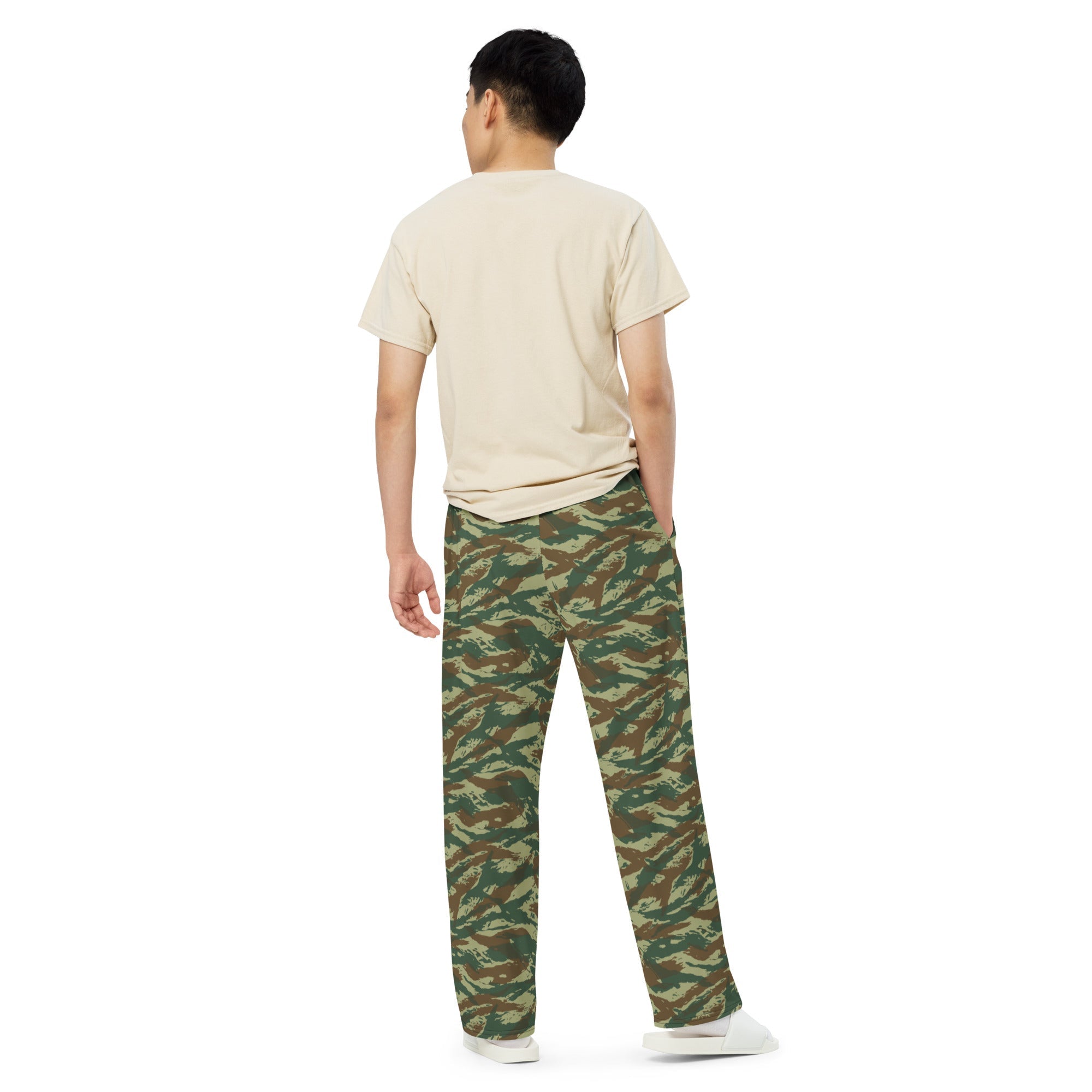 CAMO HQ - Lizard Greek Woodland CAMO Unisex Wide-Leg Leisure Pants