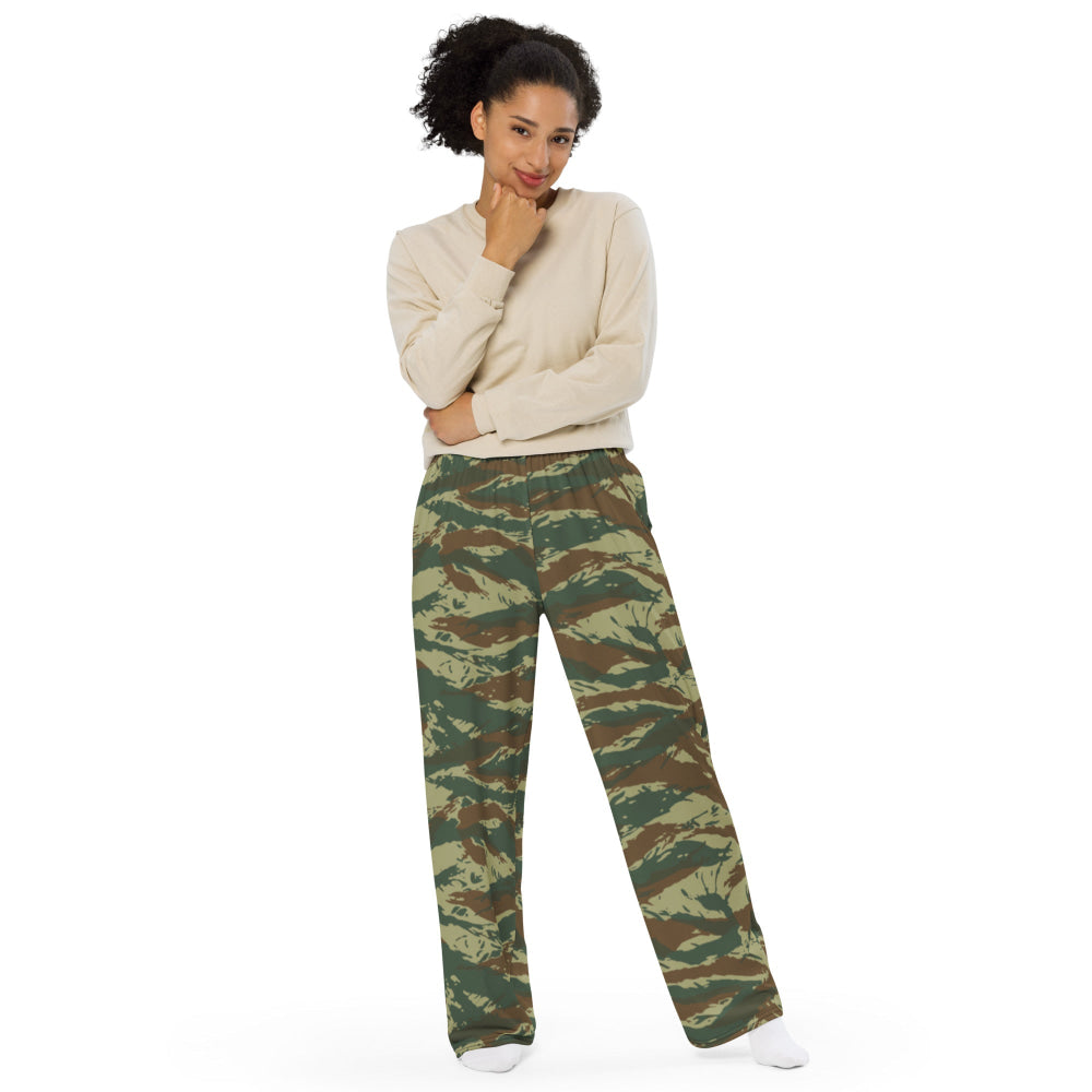 Greek Lizard CAMO unisex wide-leg pants - Unisex Wide-Leg Pants