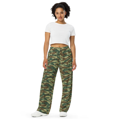 Greek Lizard CAMO unisex wide leg pants Wide Pants