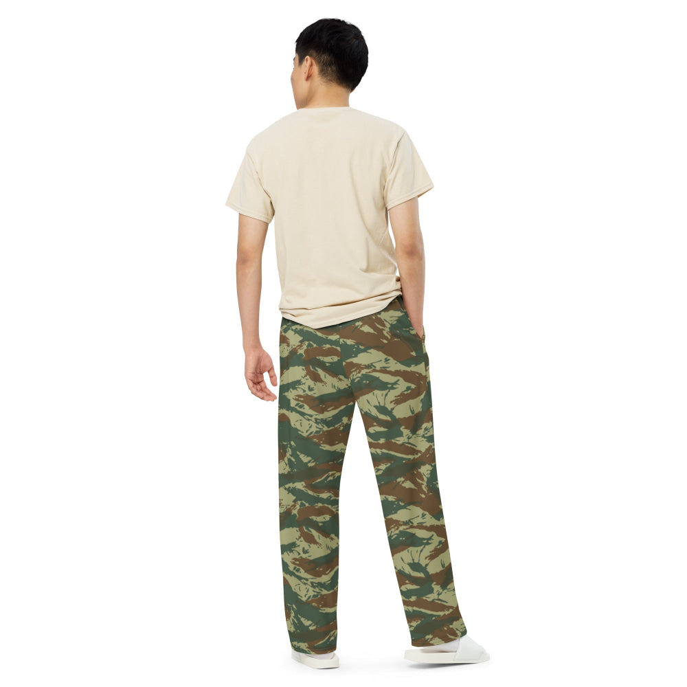 Greek Lizard CAMO unisex wide-leg pants - Unisex Wide-Leg Pants