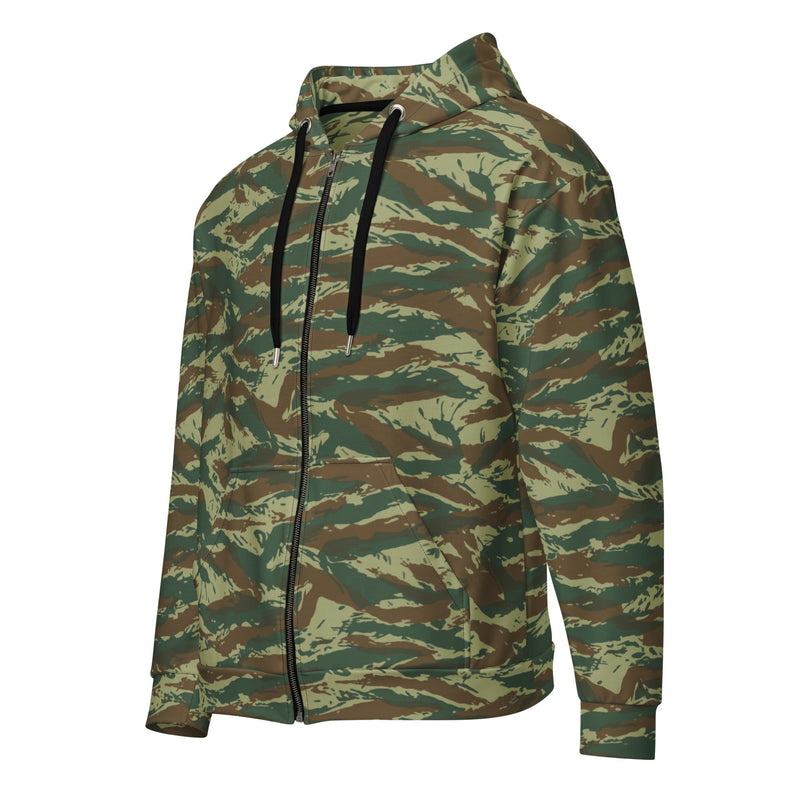 Lizard Greek Woodland CAMO Unisex Zip Hoodie