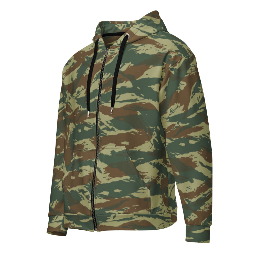 Greek Lizard CAMO Unisex zip hoodie - 2XS - Zip Hoodie