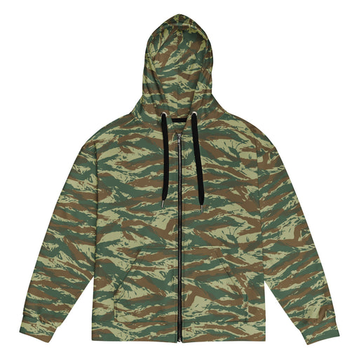Lizard Greek Woodland CAMO Unisex Zip Hoodie - 2XS