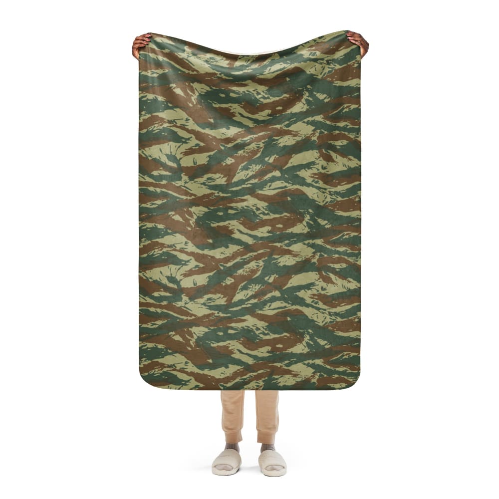 Greek Lizard Vintage CAMO Sherpa blanket - 37″×57″