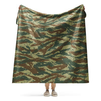 Greek Lizard Vintage CAMO Sherpa blanket - 60″×80″