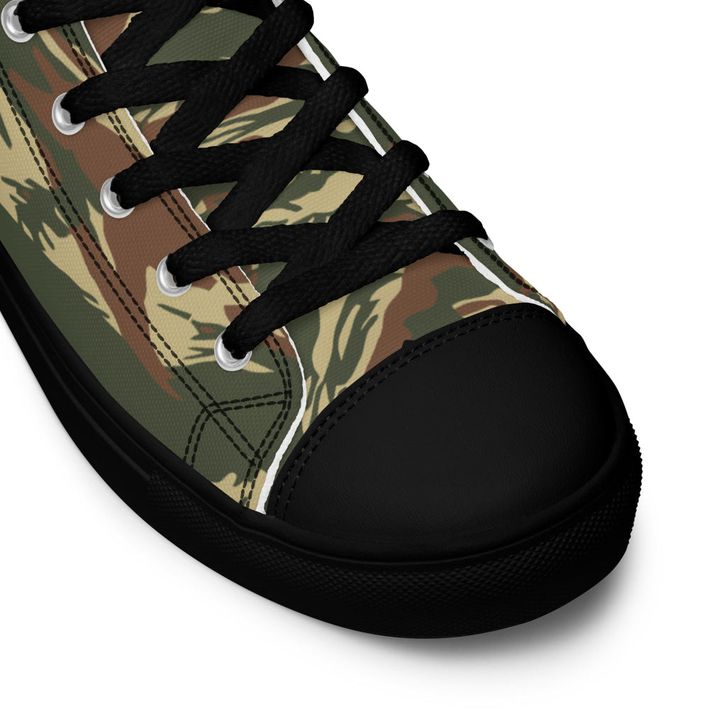 Greek Navy Special Forces (DYK) Lizard CAMO Men’s high top canvas shoes - Mens High Top Canvas Shoes