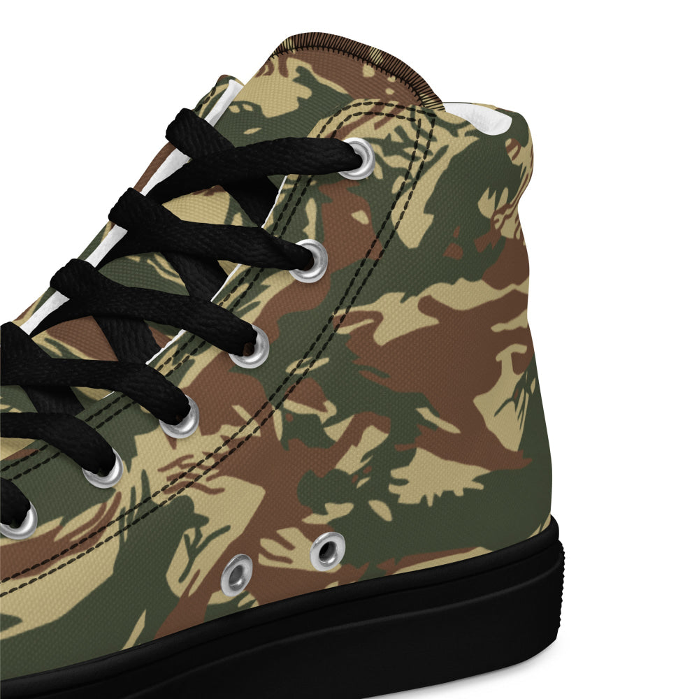 Greek Navy Special Forces (DYK) Lizard CAMO Men’s high top canvas shoes - Mens High Top Canvas Shoes