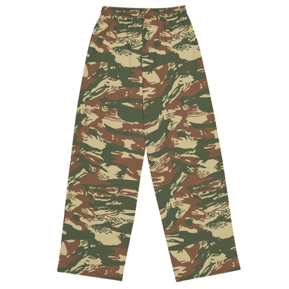 Greek Navy Special Forces (DYK) Lizard CAMO unisex wide-leg pants - Unisex Wide-Leg Pants