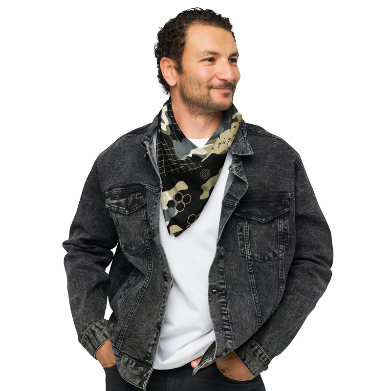Gridveil Circuit Woodland CAMO Bandana - Head
