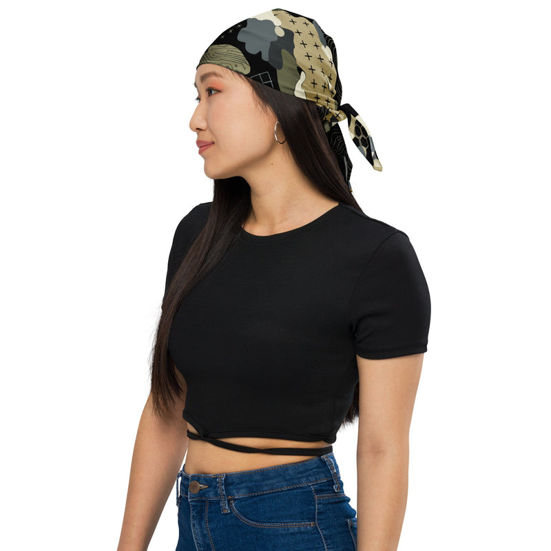 Gridveil Circuit Woodland CAMO Bandana - Head