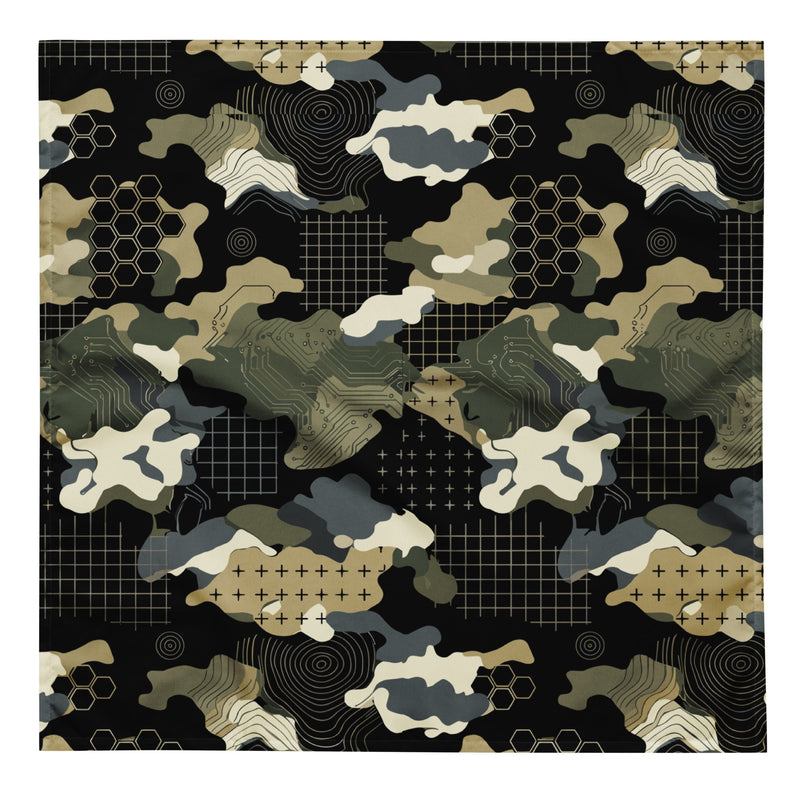 Gridveil Circuit Woodland CAMO Bandana - L - Head