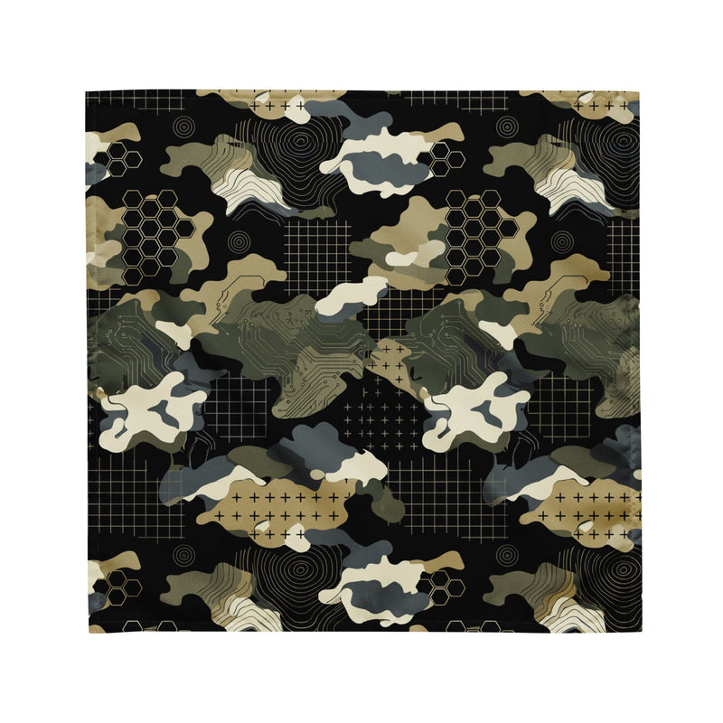Gridveil Circuit Woodland CAMO Bandana - M - Head
