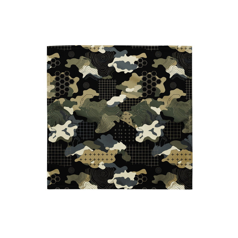 Gridveil Circuit Woodland CAMO Bandana - S - Head