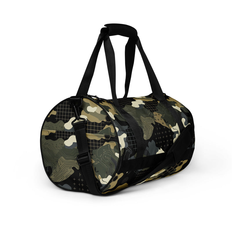 Gridveil Circuit Woodland CAMO Gym Bag