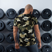Gridveil Circuit Woodland CAMO Mens Athletic T-Shirt - Shirt