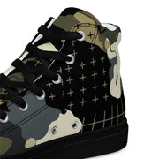 Gridveil Circuit Woodland CAMO Mens High-Top Canvas Shoes
