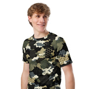 Gridveil Circuit Woodland CAMO Mens Short-Sleeve Rash Guard - SS