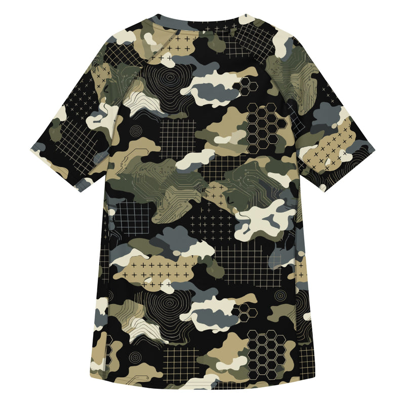 Gridveil Circuit Woodland CAMO Mens Short-Sleeve Rash Guard - SS