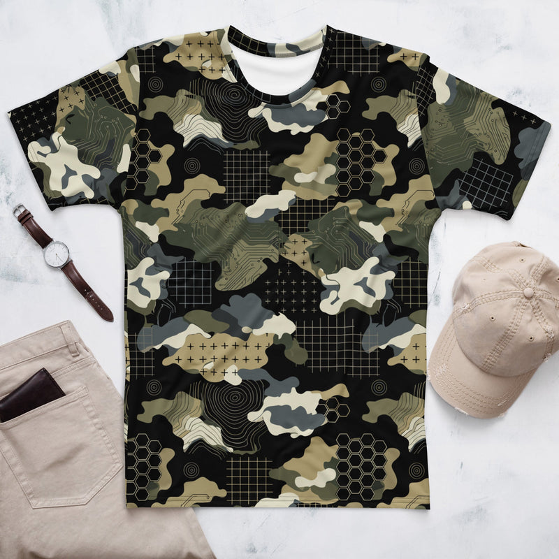 Gridveil Circuit Woodland CAMO Mens T-Shirt - XS - Shirt - Tee