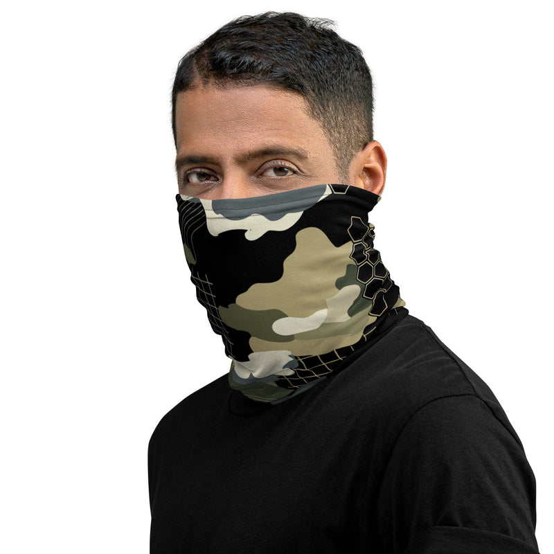 Gridveil Circuit Woodland CAMO Neck Gaiter - Head