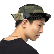 Gridveil Circuit Woodland CAMO Reversible Bucket Hat - Head