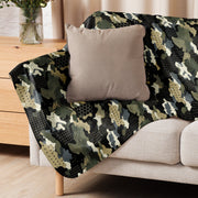 Gridveil Circuit Woodland CAMO Sherpa Blanket