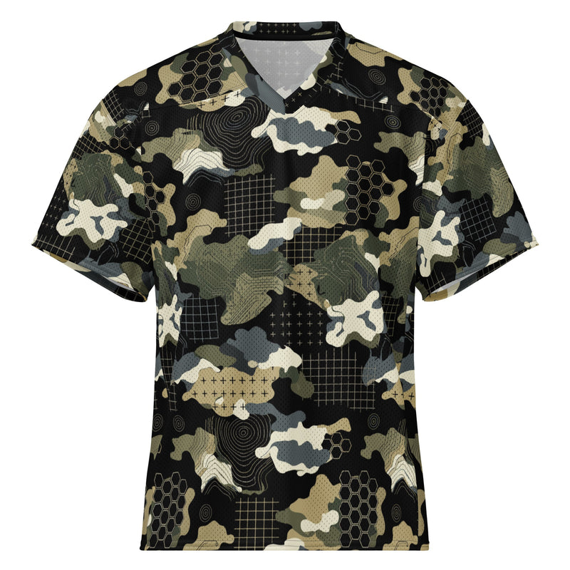 Gridveil Circuit Woodland CAMO Unisex American Football Jersey - 2XS