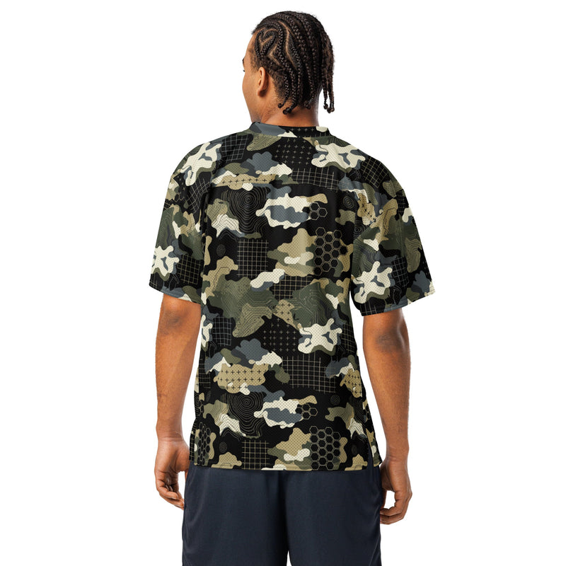 Gridveil Circuit Woodland CAMO Unisex American Football Jersey