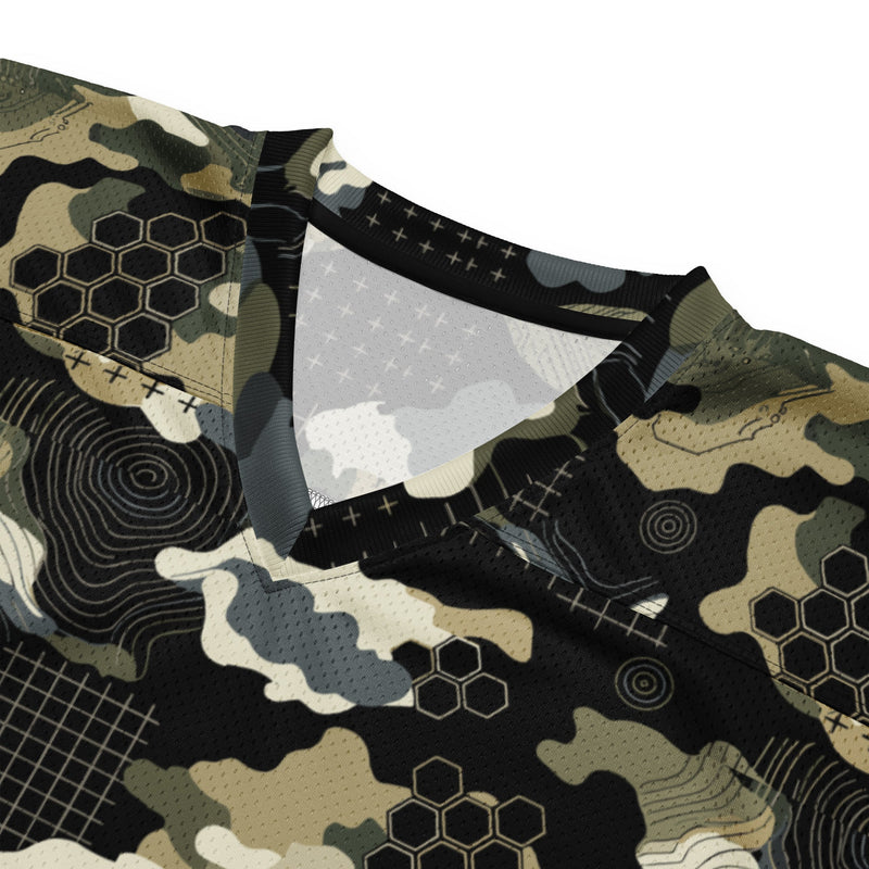 Gridveil Circuit Woodland CAMO Unisex American Football Jersey