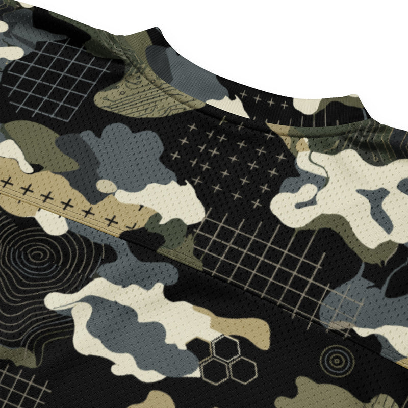 Gridveil Circuit Woodland CAMO Unisex American Football Jersey