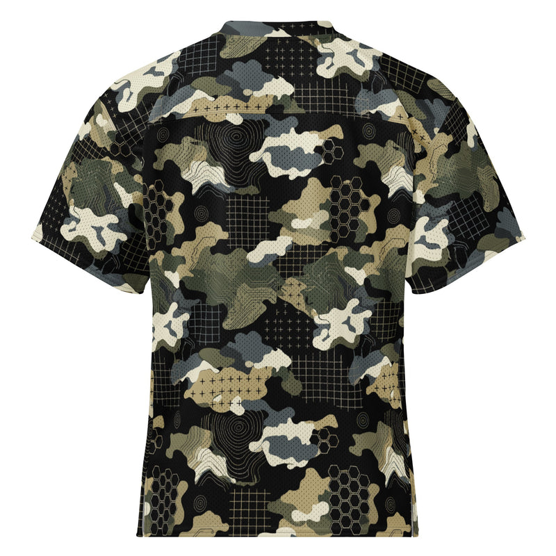 Gridveil Circuit Woodland CAMO Unisex American Football Jersey