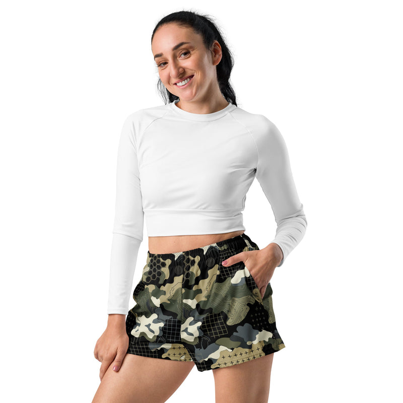 Gridveil Circuit Woodland CAMO Unisex Athletic Shorts