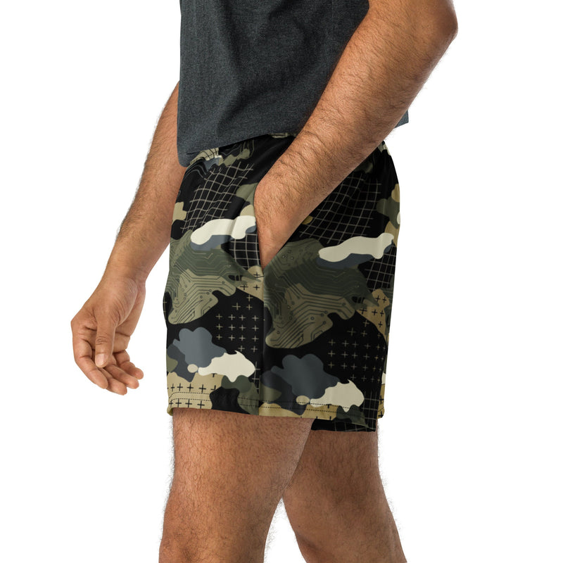 Gridveil Circuit Woodland CAMO Unisex Athletic Shorts - XS